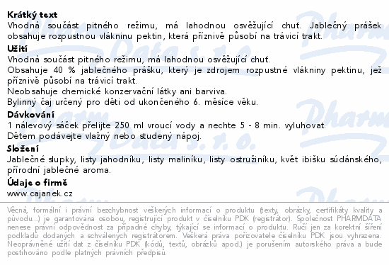 Čajánek Jablíčkový s bylinkami 20x2g