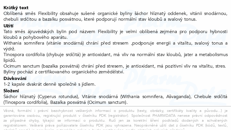 Organic India Flexibility BIO cps.60