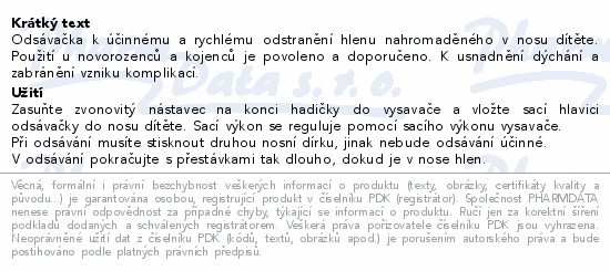 Nosko Original set odsávačka nosn.hlenů na vysavač