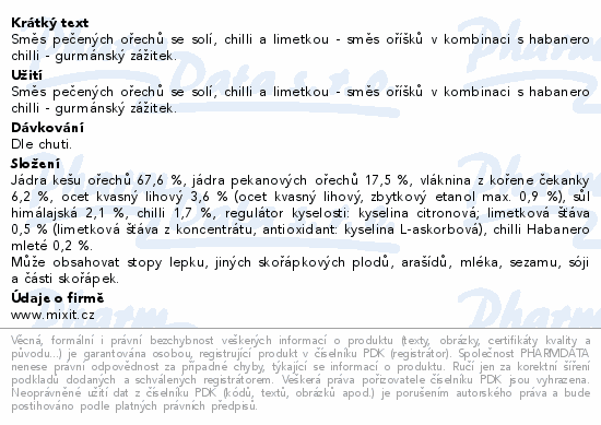 Mixit Oříšky Habanero chilli&limetka 150g