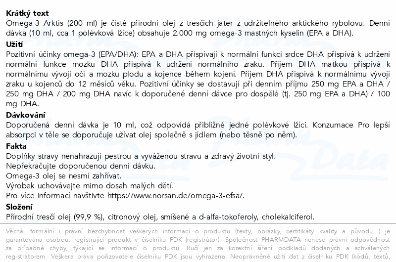 Norsan Omega-3 Arktis Olej citron.příchuť 200ml