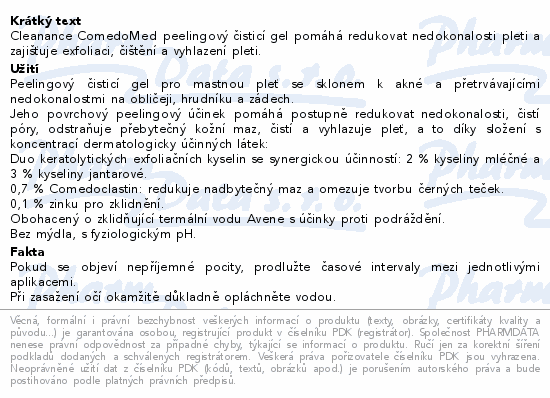 AVENE Cleanance ComedoMed peeling.čist.gel 400ml