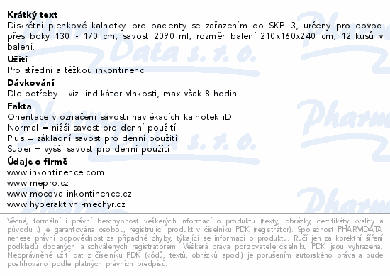 iD Sensitive Pants Super XL 12ks