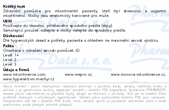 iD Discreet Pads for Men Level 1+ Normal 10ks