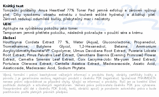 Anua Heartleaf 77% Clear Pad 160ml