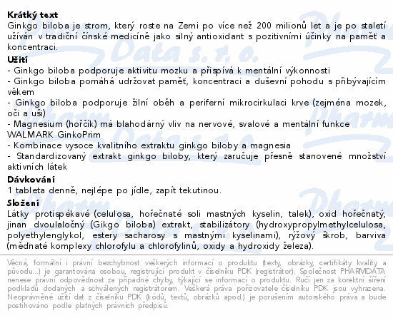 Walmark GinkoPrim tbl.60