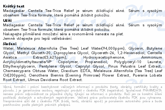 Madagascar Centella Tea-Trica Relief Ampoule 30ml