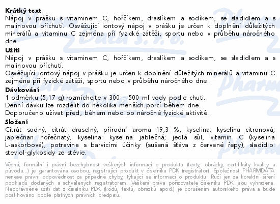 Allnature Sportlab Elektrolyty malina 310g