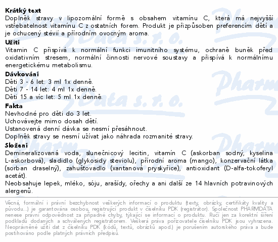 Adelle Davis Liposomal vitamin C JUNIOR 3+ 200ml
