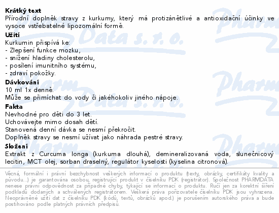 Adelle Davis Lipozomální kurkumin 200ml
