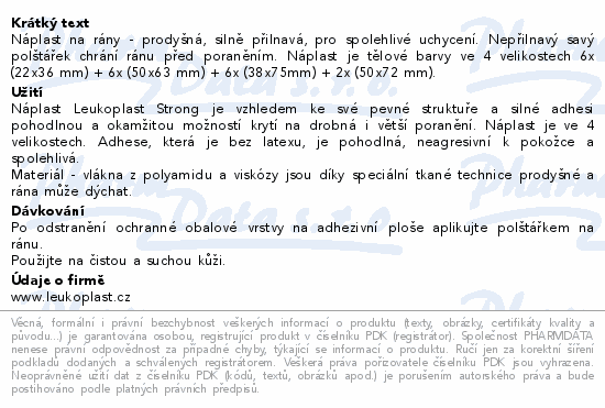Leukoplast Strong náplast pevná 4 vel.20ks