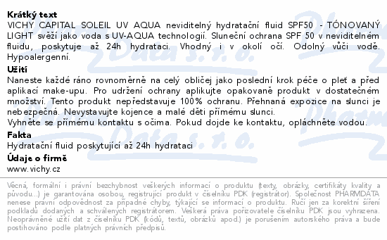 VICHY CAPITAL SOLEIL UV AQUA fluid lightSPF50 50ml
