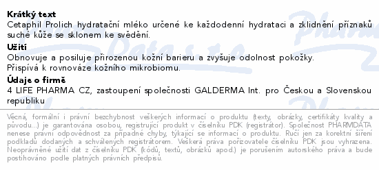 Cetaphil ProItch Control hydratační mléko 236ml