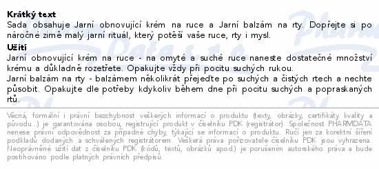 LEROS Jarní obnovující sada péče o ruce a rty