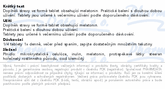 Allnature Elements Melatonin Night tbl.120+120