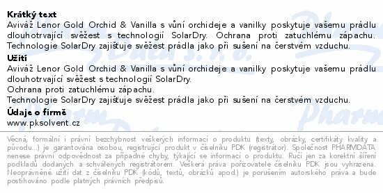 Lenor Gold Orchid&Vanilla aviváž 2650ml