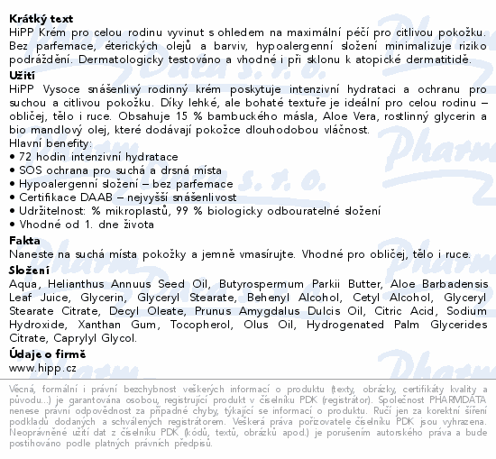 HiPP Krém pro celou rodinu od narození 300ml