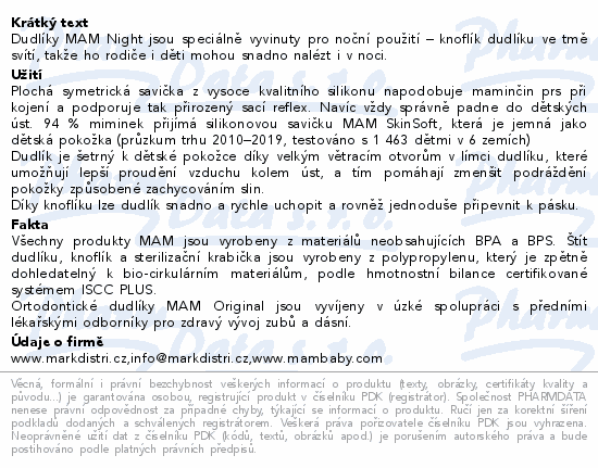 MAM Dudlík Original Night box 0+m fialo/růžový 2ks