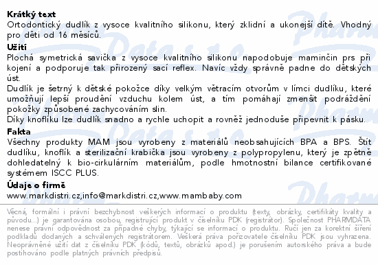 MAM Dudlík Original box 16+m tyrkysový/šedý 2ks