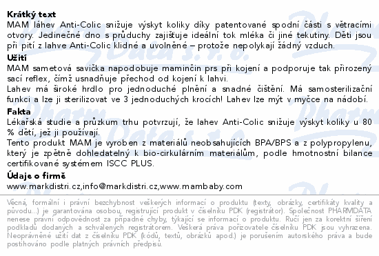 MAM Lahev PerfectStart Anti-Colic 4+m růžová 320ml