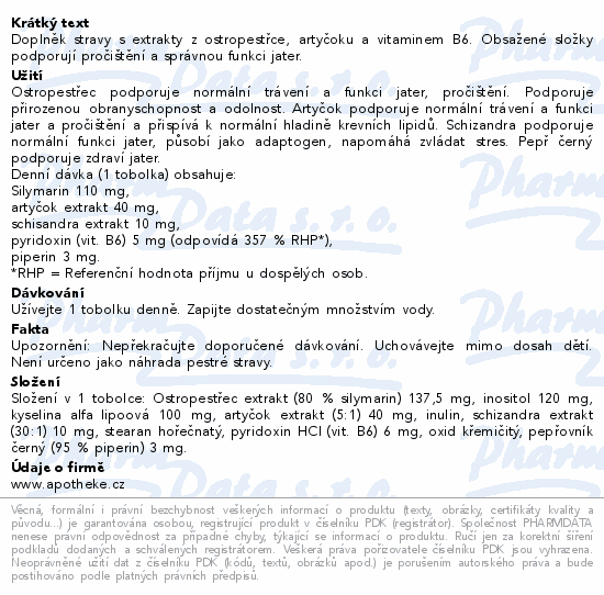 Apotheke Podpora jater tob.90