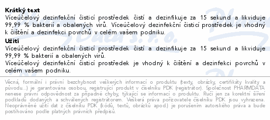 Mr.Proper Profess.desinf.víceúč.čist.prostř.750ml
