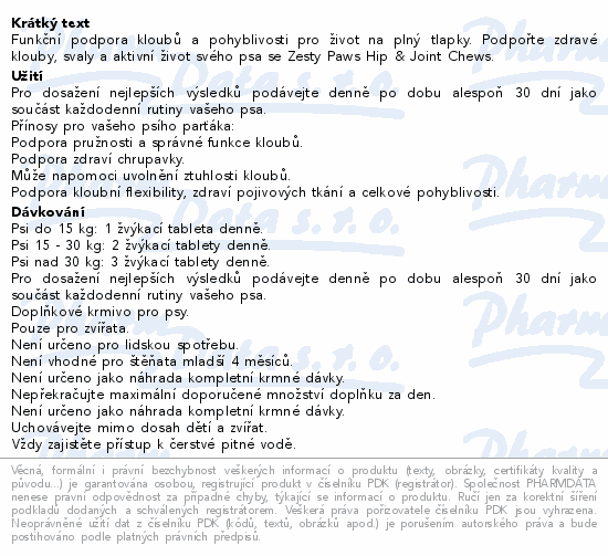 Zesty Paws Hip&Joint Chews 60ks