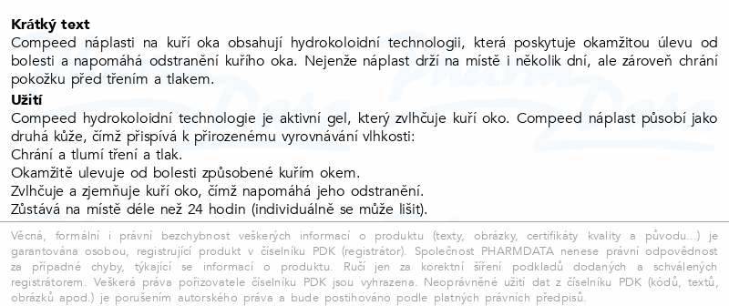 Compeed Náplasti na kuří oka střední 10ks