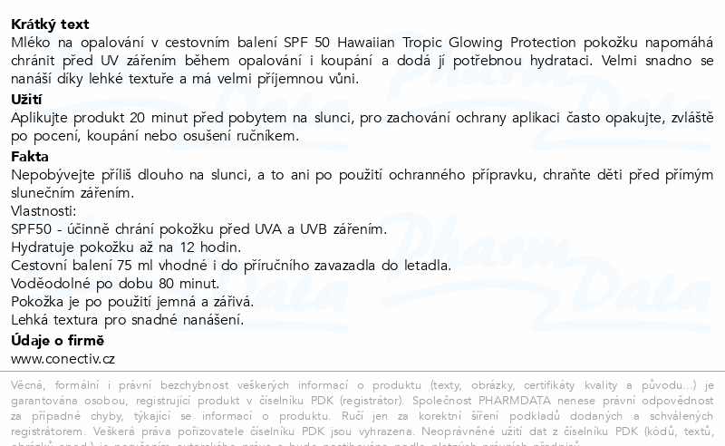Hawaiian Tropic Glowing Lotion SPF50 75ml