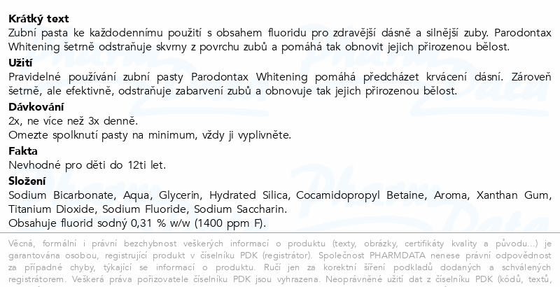 Parodontax Whitening zubní pasta 3x75ml