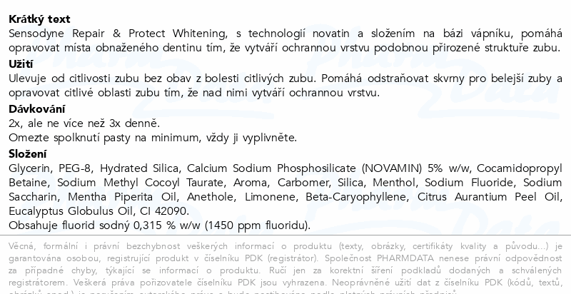 Sensodyne Repair&Protect Whitening zub.past.3x75ml