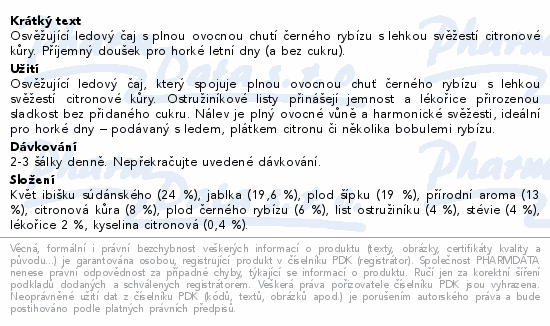 LEROS Ice Tea černý rybíz 20x2g