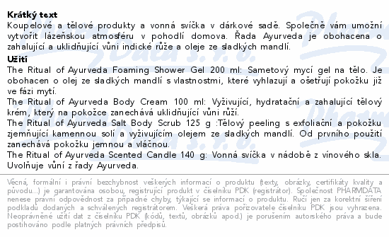 Rituals The Ritual of Ayurveda set