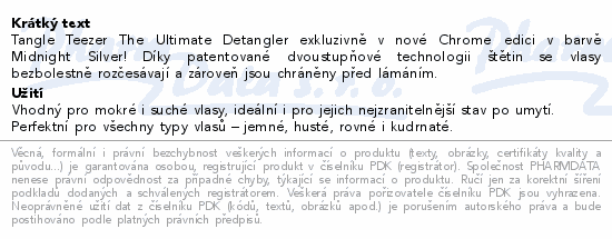 Tangle Teezer Detangl.Hairbr.Straight-Curly Silver