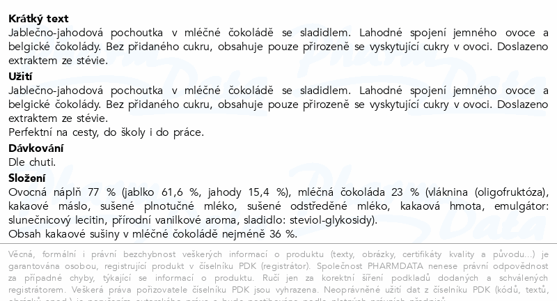 Šnek BOB pochoutka jabl.-jahoda v mléč.čoko 10x10g