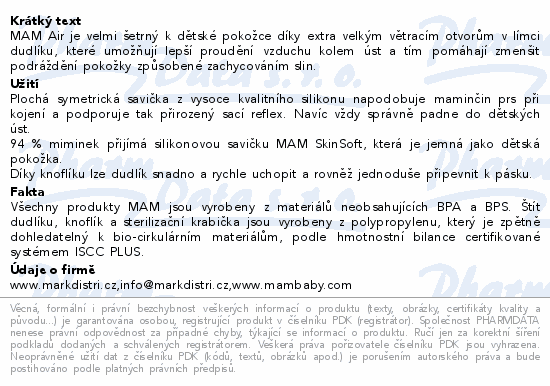 MAM Dudlík Air box 0+m modrý/zelený 2ks