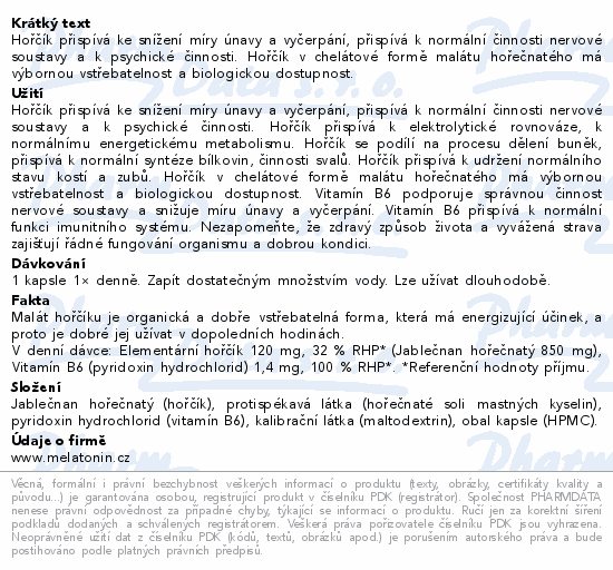 Magnesium malát + B6 cps.200