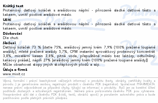 Mixit Créme boule Proteinová Peanut butter 20x30g
