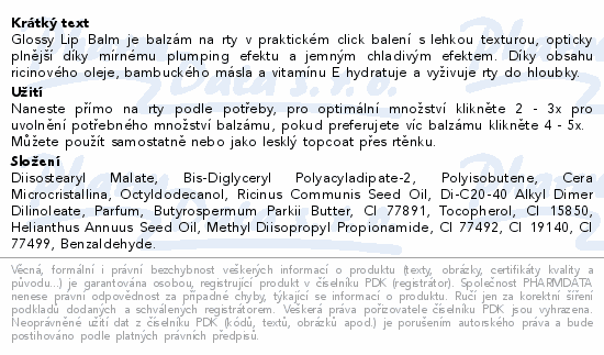 Dermacol Glossy Lip Balm Cool.Effect Peach 03 1.8g