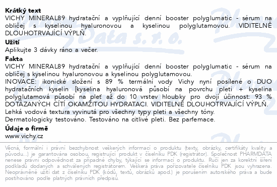VICHY MINERAL89 daily booster náplň 50ml