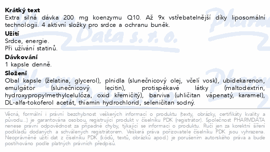 GS Koenzym Lipo Q10 Cardio 200mg cps.45