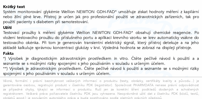 Wellion NEWTON GDH-FAD glukometr