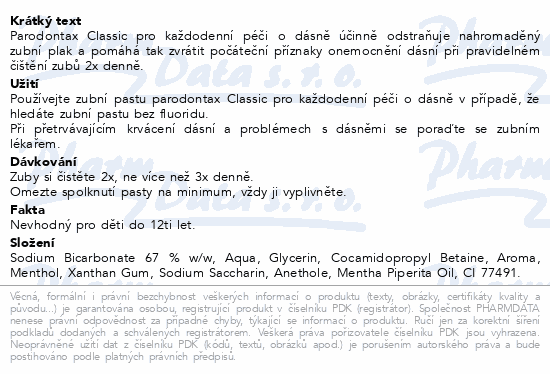 Parodontax Classic zubní pasta 75ml