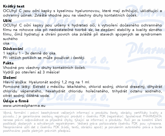 OCUhyl C oční kapky 10ml