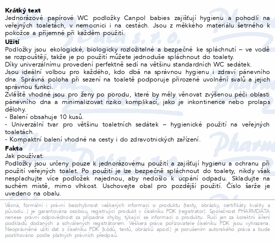 Canpol babies Hygien.jednorázové WC podložky 10ks