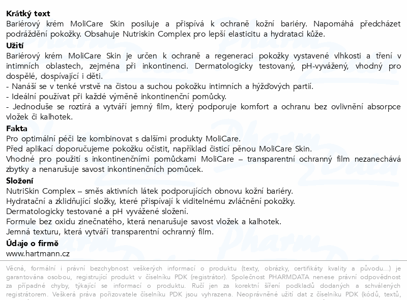 MoliCare Skin Ochranný bariérový krém 200ml