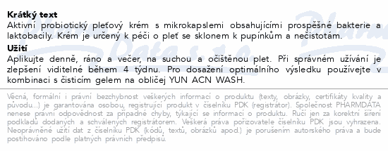 YUN ACN probiotický krém 50ml