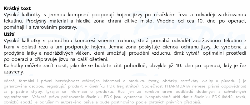 MomCare stahovací kalhotky po císař.řezu černá 2XL