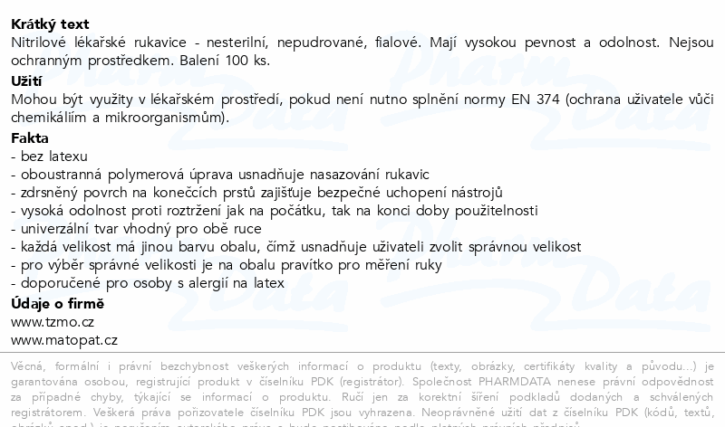 Ambulex Nitryl rukavice nepudrové violet L 100ks