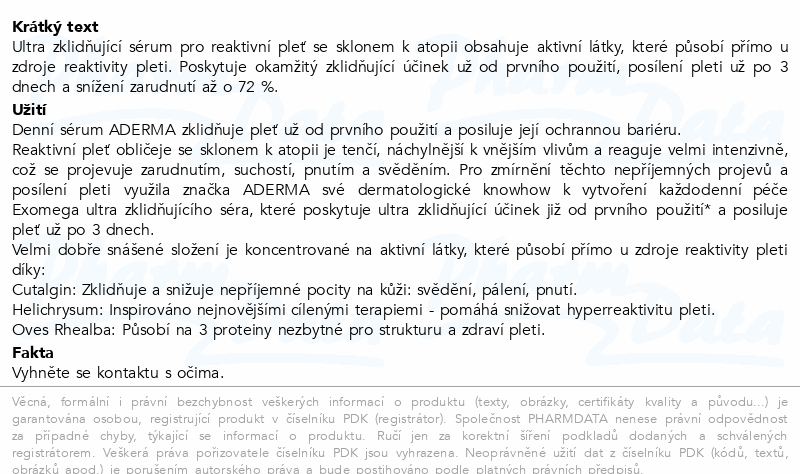 A-DERMA Exomega Ultra zklidňující sérum 30ml